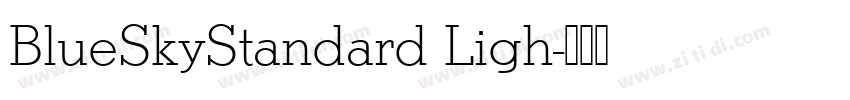 BlueSkyStandard Ligh字体转换